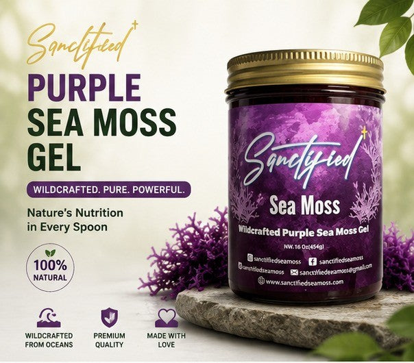 Wildcrafted Full Spectrum Purple Sea Moss Gel | 16 oz | Sanctified