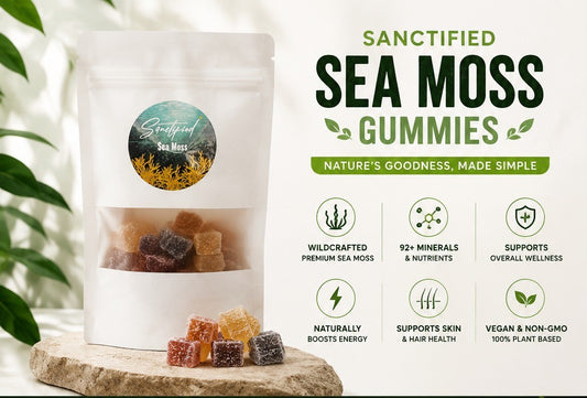 Natural Sea Moss Gummies | Sanctified | 60 Count