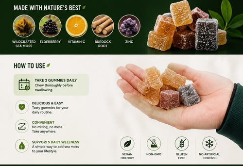 Natural Sea Moss Gummies | Sanctified | 60 Count