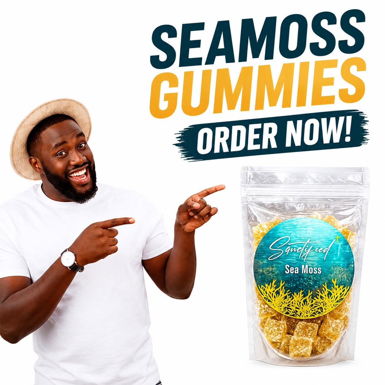Natural Sea Moss Gummies | Sanctified | 60 Count
